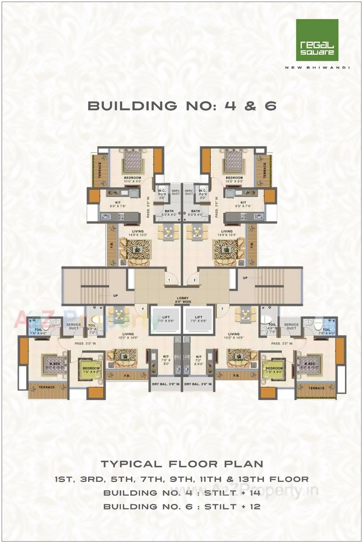 Layout of real estate project Regal Square  No located at Bhiwandi-m-corp, Thane, Maharashtra