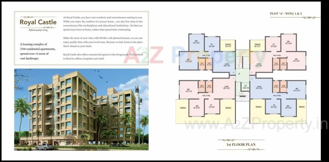 Layout of real estate project Royal Castle located at Ambarnathm-cl, Thane, Maharashtra