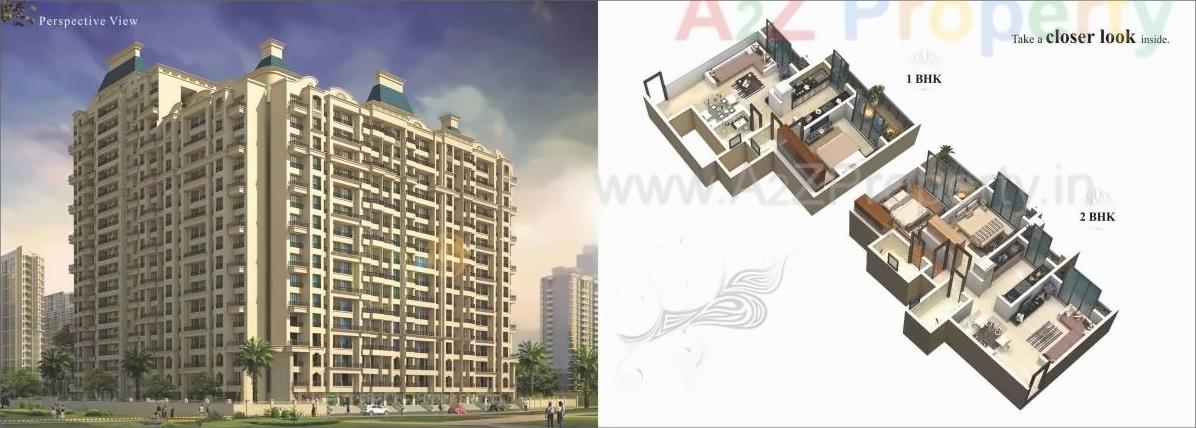 3D Elevation of real estate project Royal Garden located at Katemanevali, Thane, Maharashtra