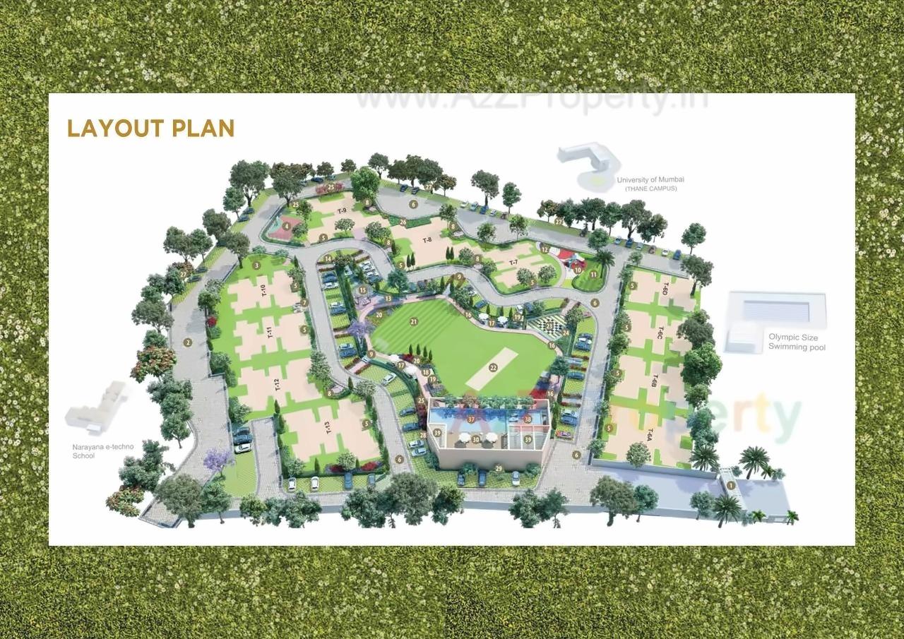 Layout of real estate project Runwal Eirene located at Thane-m-corp, Thane, Maharashtra