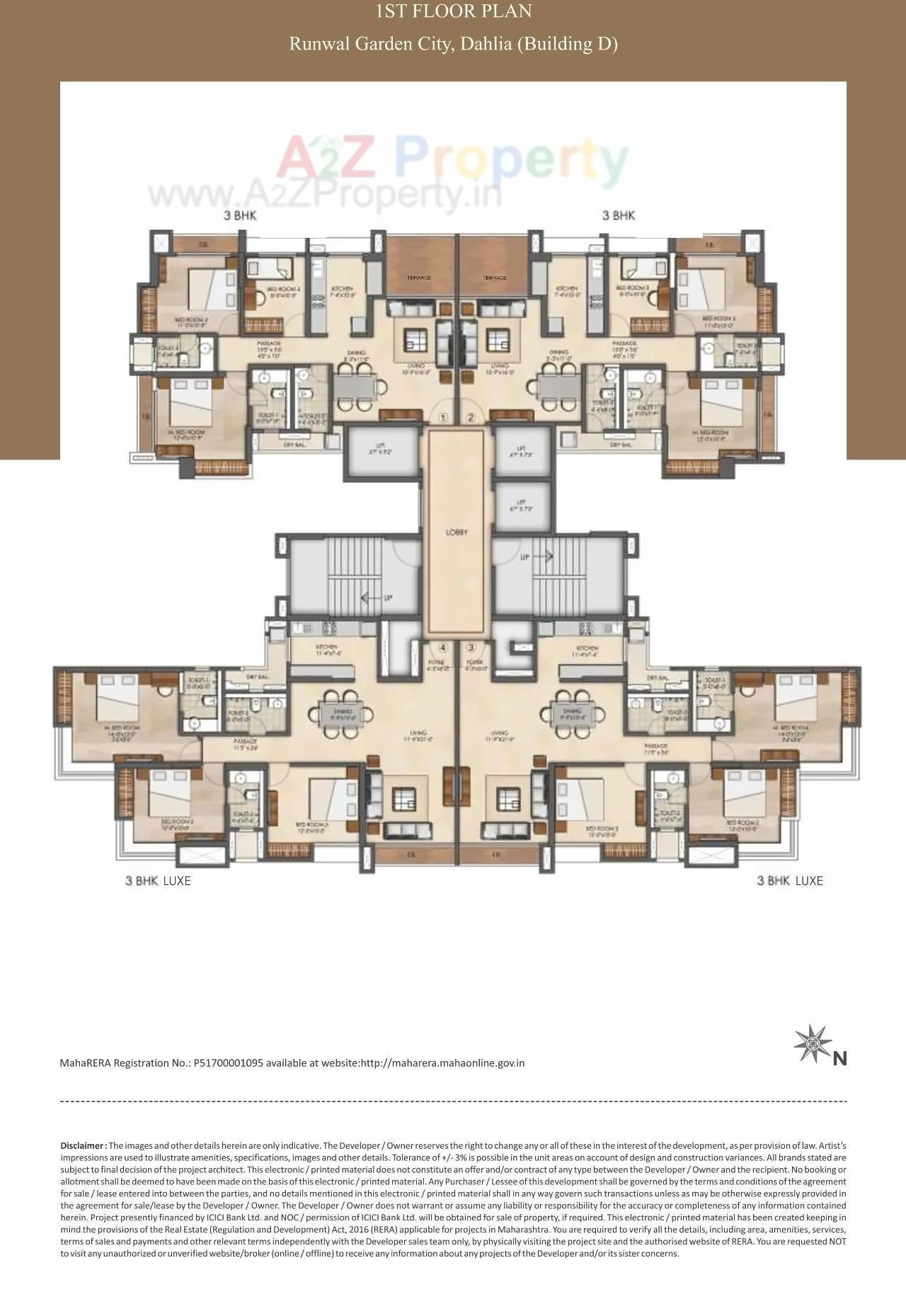 Layout of real estate project Runwal Garden City   Dahlia located at Thane-m-corp, Thane, Maharashtra