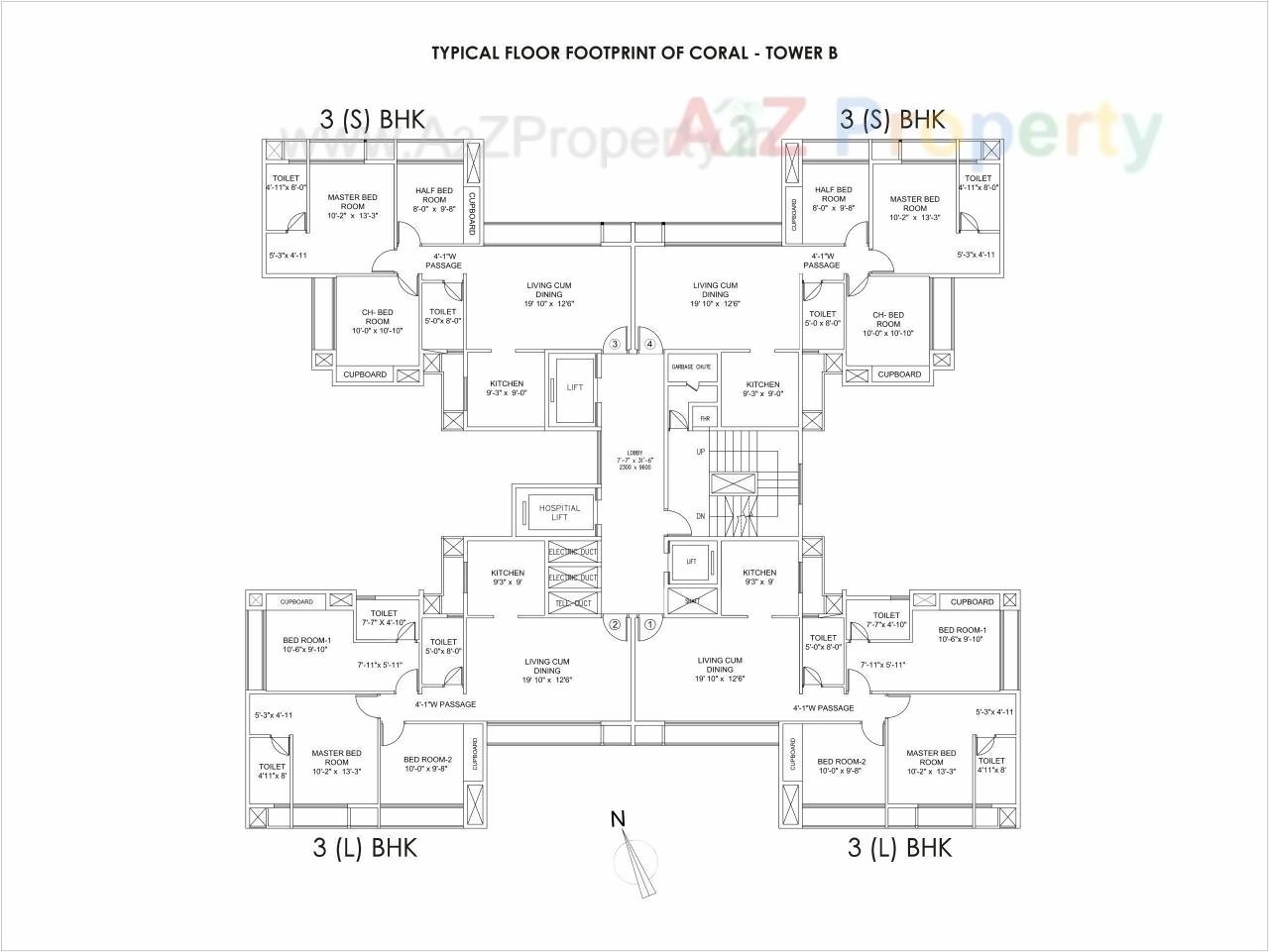 Layout of real estate project Runwal Pearl located at Thane-m-corp, Thane, Maharashtra