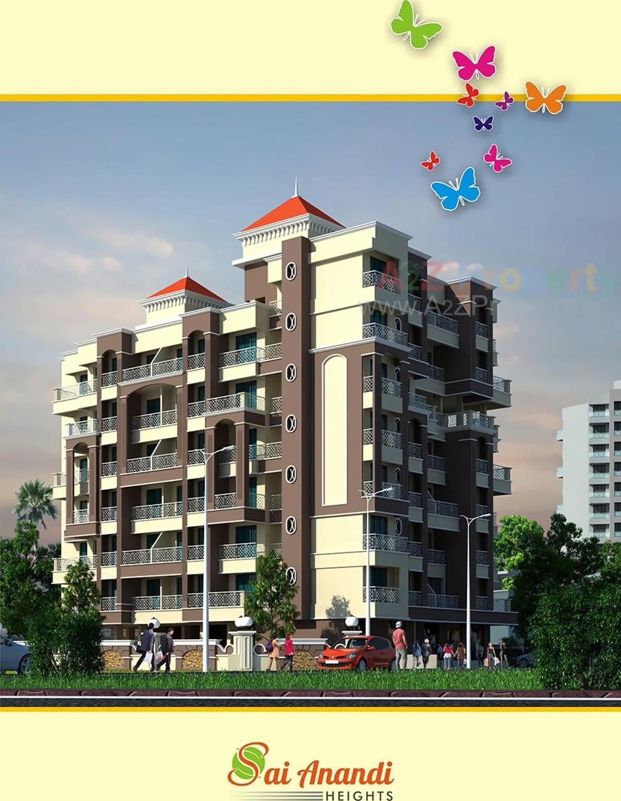 3D Elevation of real estate project Sai Anandi Heights located at Katemanevali, Thane, Maharashtra