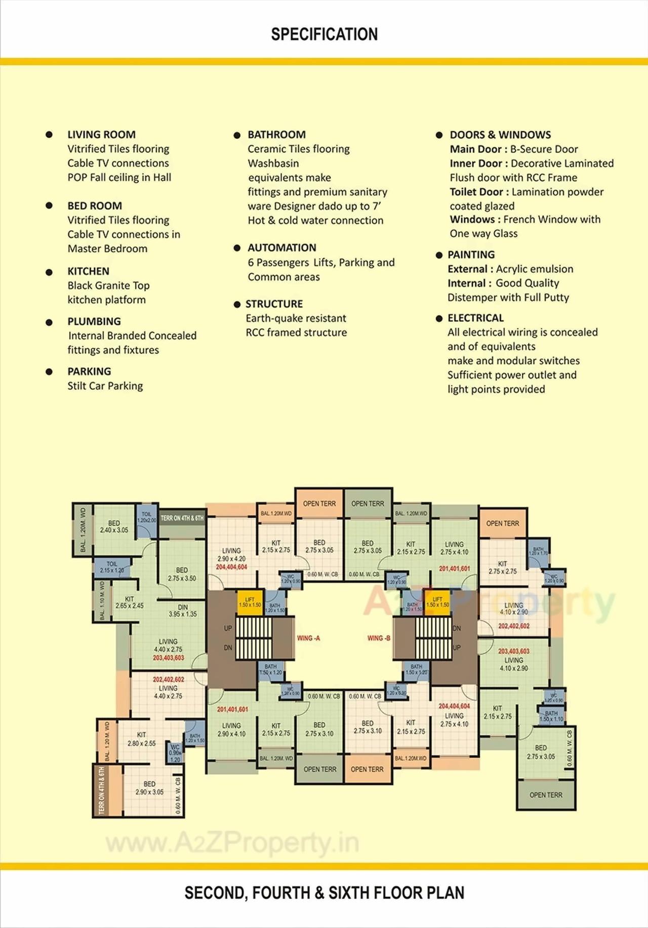 Layout of real estate project Sai Anandi Heights located at Katemanevali, Thane, Maharashtra