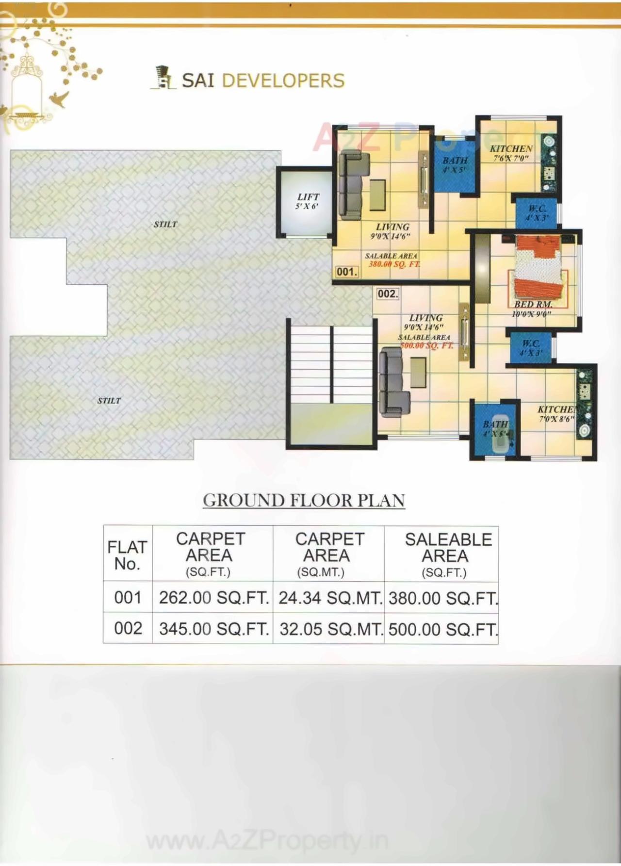 Layout of real estate project Sai Arcade located at Badlapur-m-cl, Thane, Maharashtra