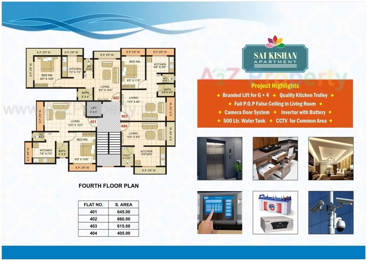 Layout of real estate project Sai Kishan Apartment located at Badlapur-m-cl, Thane, Maharashtra
