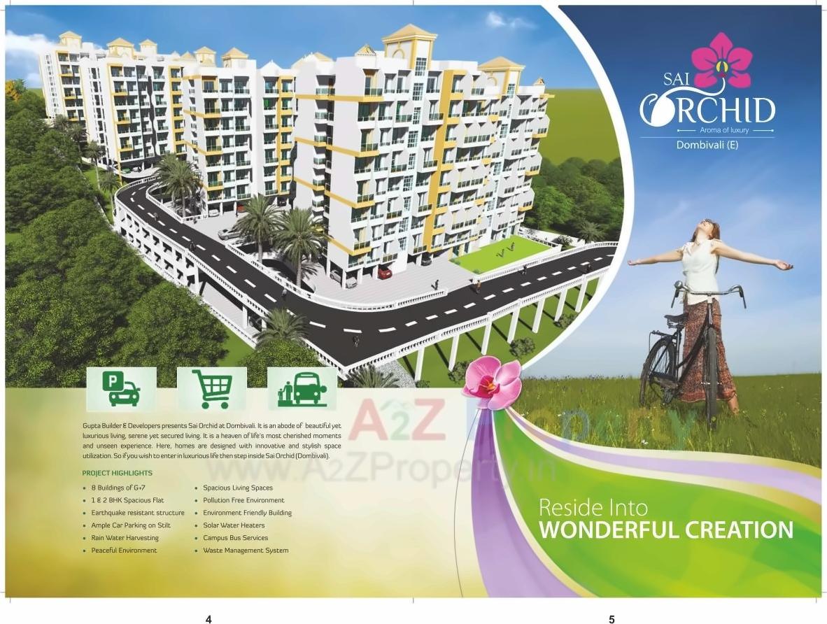 3D Elevation of real estate project Sai Orchid located at Dawadi, Thane, Maharashtra