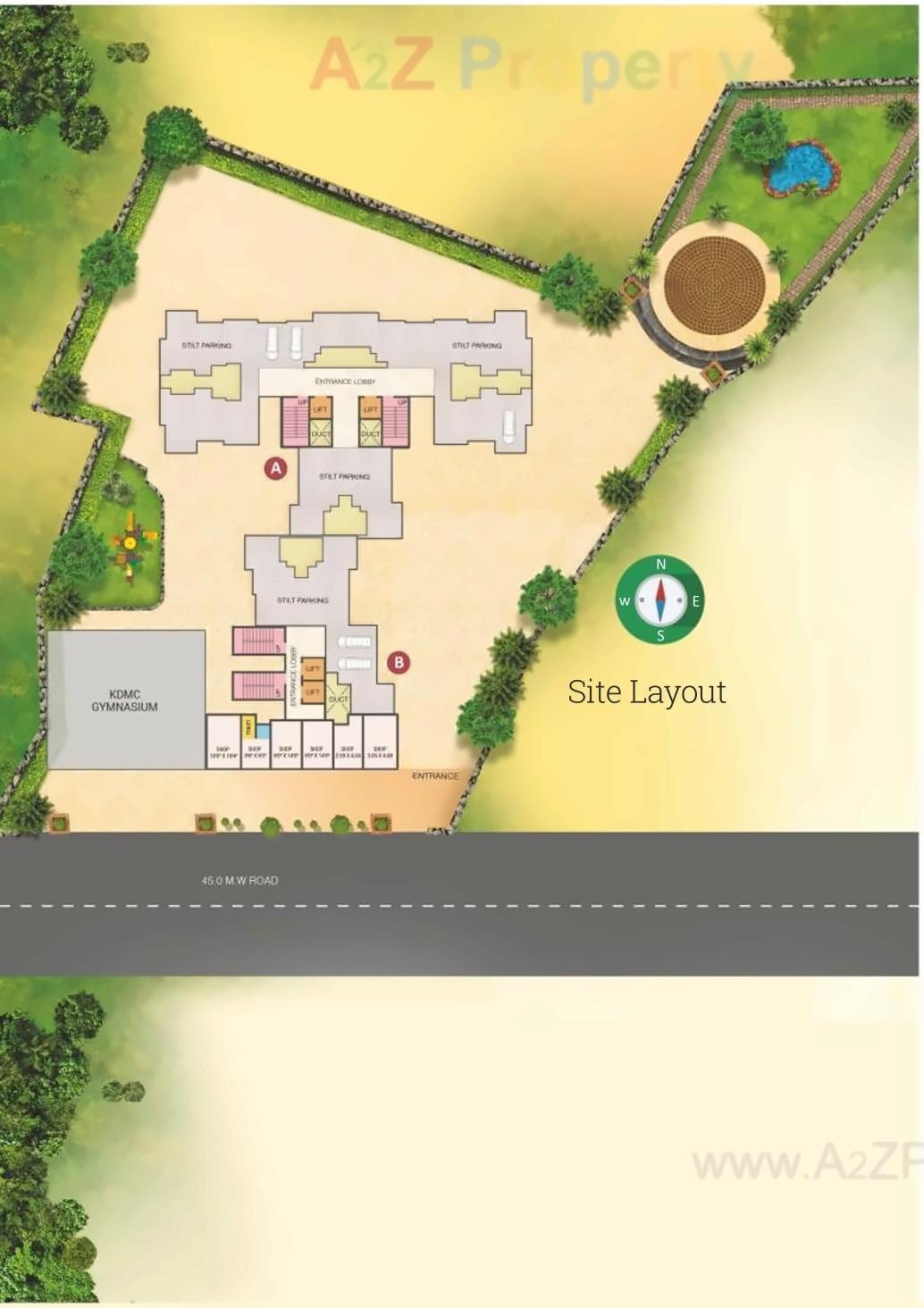 Layout of real estate project Sai Satyam Homes located at Kalyandombivali-m-corp, Thane, Maharashtra