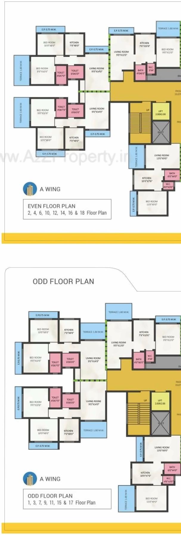 Layout of real estate project Sai Satyam Homes located at Kalyandombivali-m-corp, Thane, Maharashtra