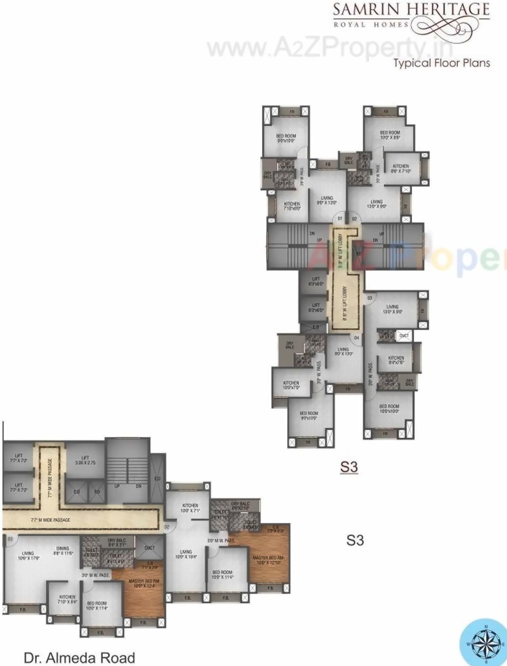 Layout of real estate project Samrin Heritage located at Thane-m-corp, Thane, Maharashtra