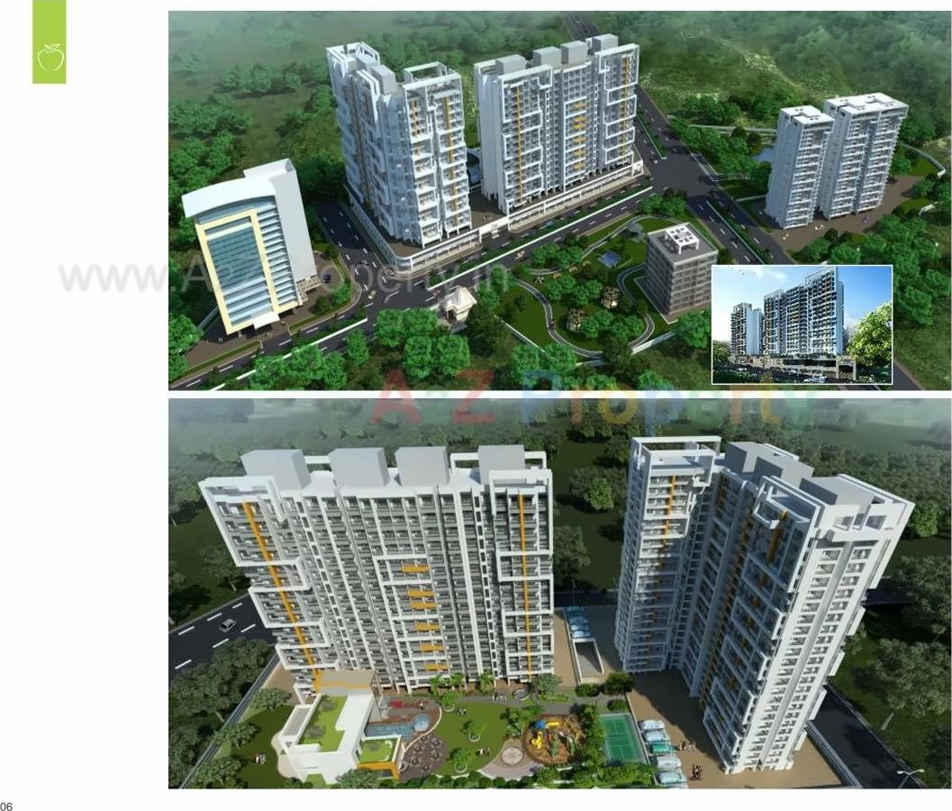 3D Elevation of real estate project Sanghvi S3 Ecocity Woods located at Mirabhayandar-m-corp, Thane, Maharashtra