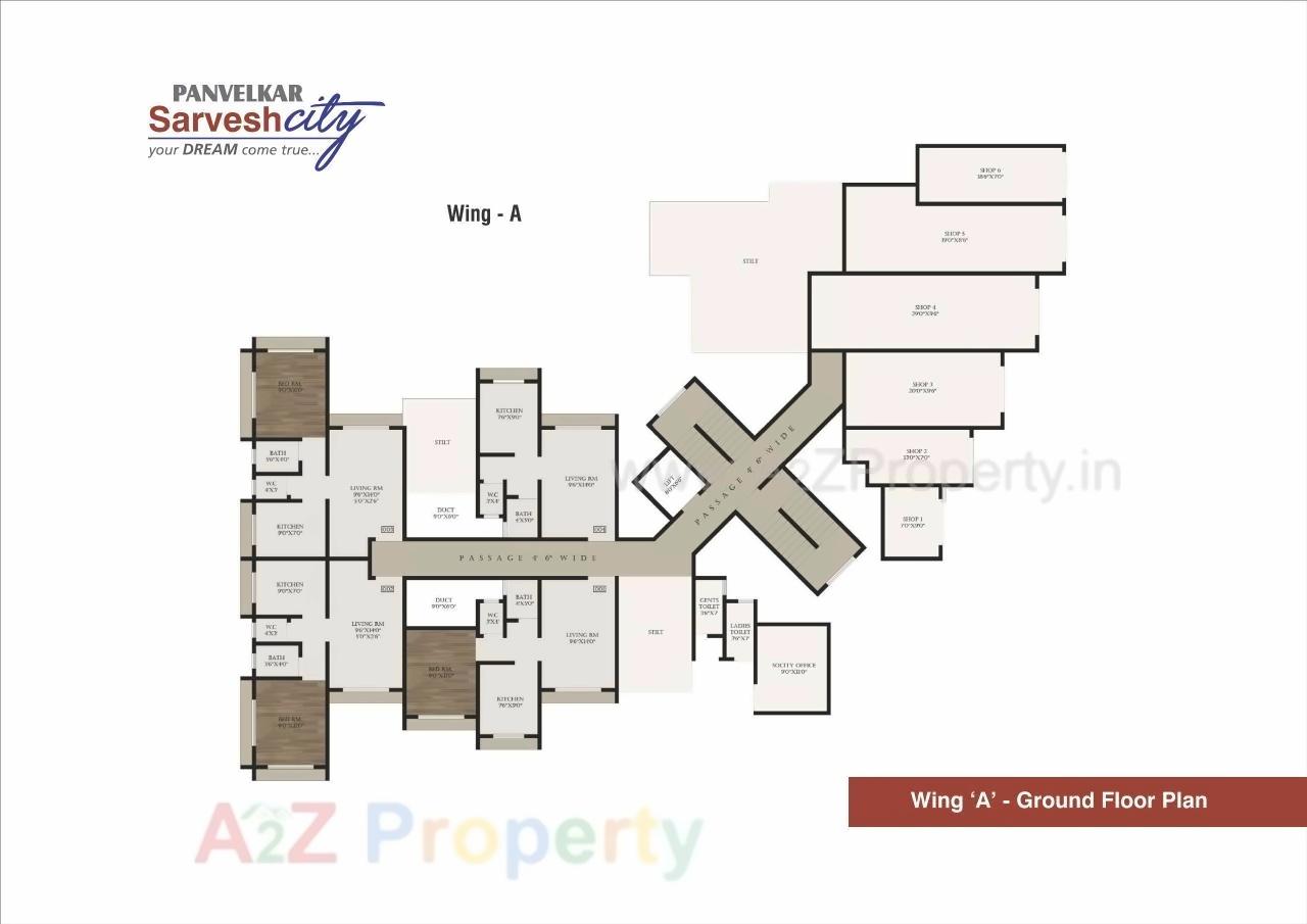 Layout of real estate project Sarvesh Dream City located at Badlapur-m-cl, Thane, Maharashtra