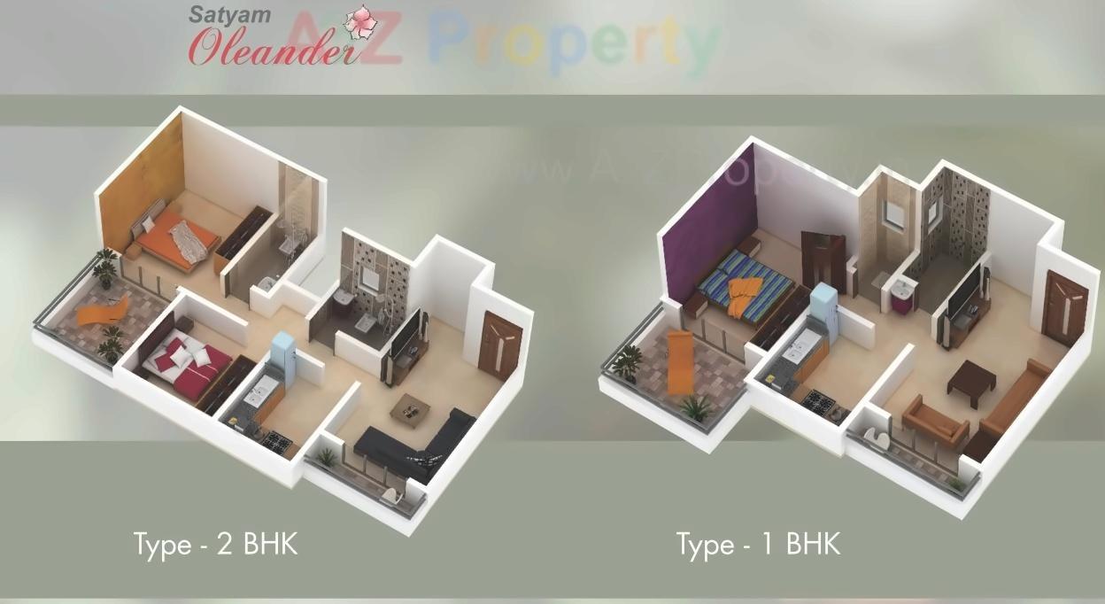 Layout of real estate project Satyam Oleander located at Ambarnathm-cl, Thane, Maharashtra