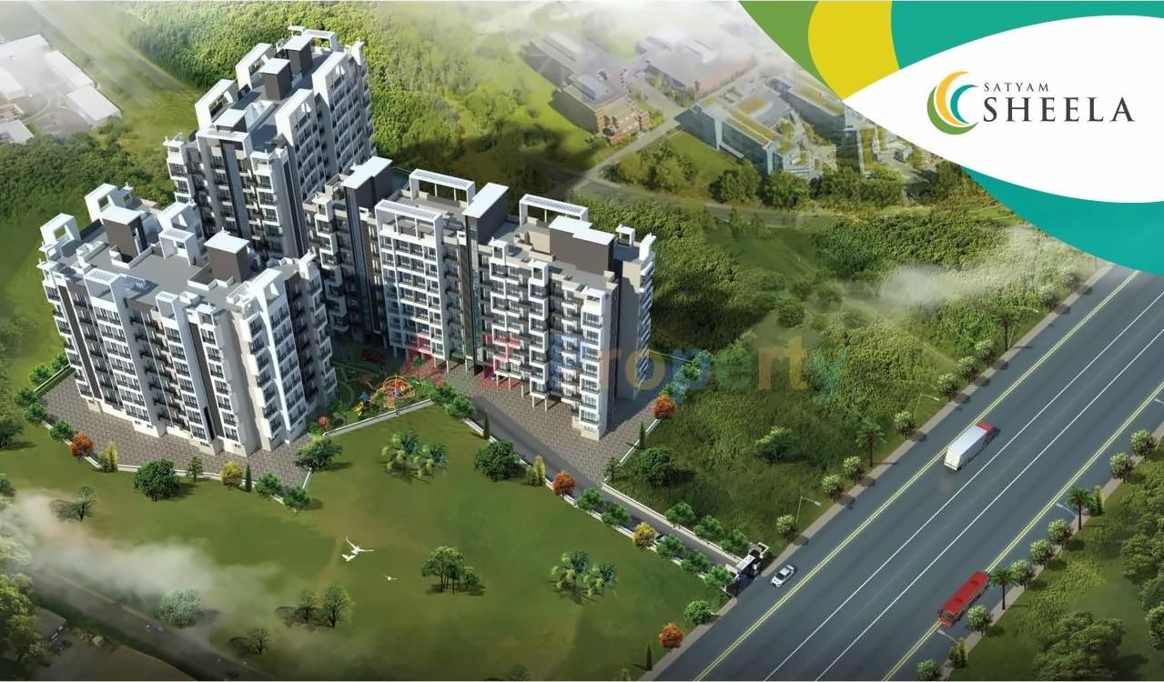 3D Elevation of real estate project Satyam Sheela located at Badlapur-m-cl, Thane, Maharashtra
