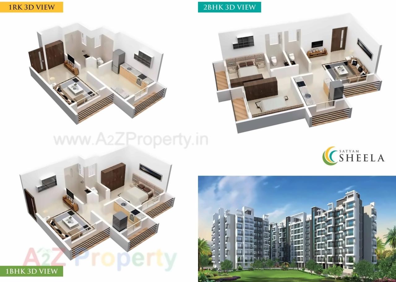 Layout of real estate project Satyam Sheela located at Badlapur-m-cl, Thane, Maharashtra