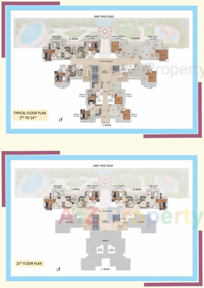 Layout of real estate project Shanti Luxuria located at Thane-m-corp, Thane, Maharashtra