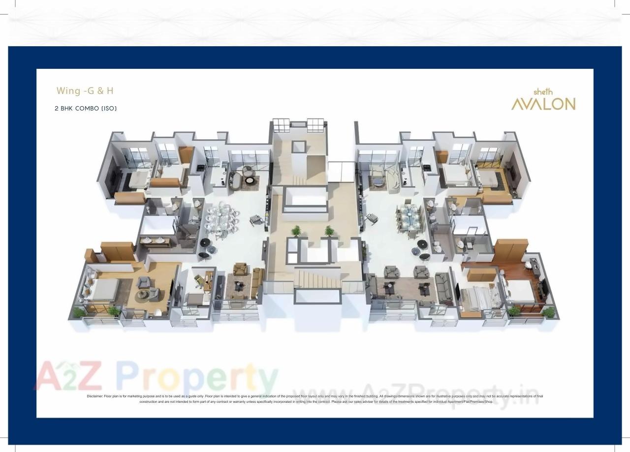 Layout of real estate project Sheth Avalon located at Thane-m-corp, Thane, Maharashtra