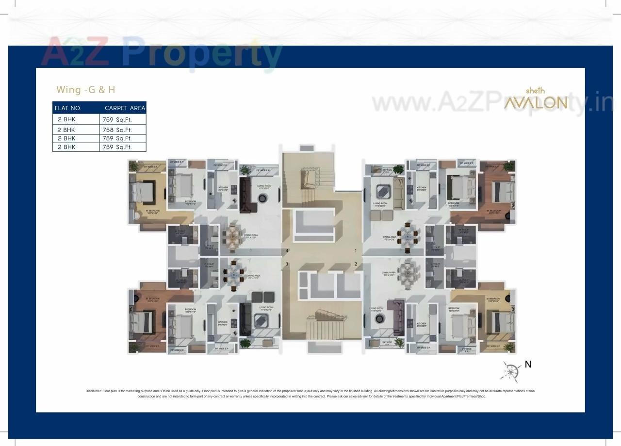 Layout of real estate project Sheth Avalon located at Thane-m-corp, Thane, Maharashtra