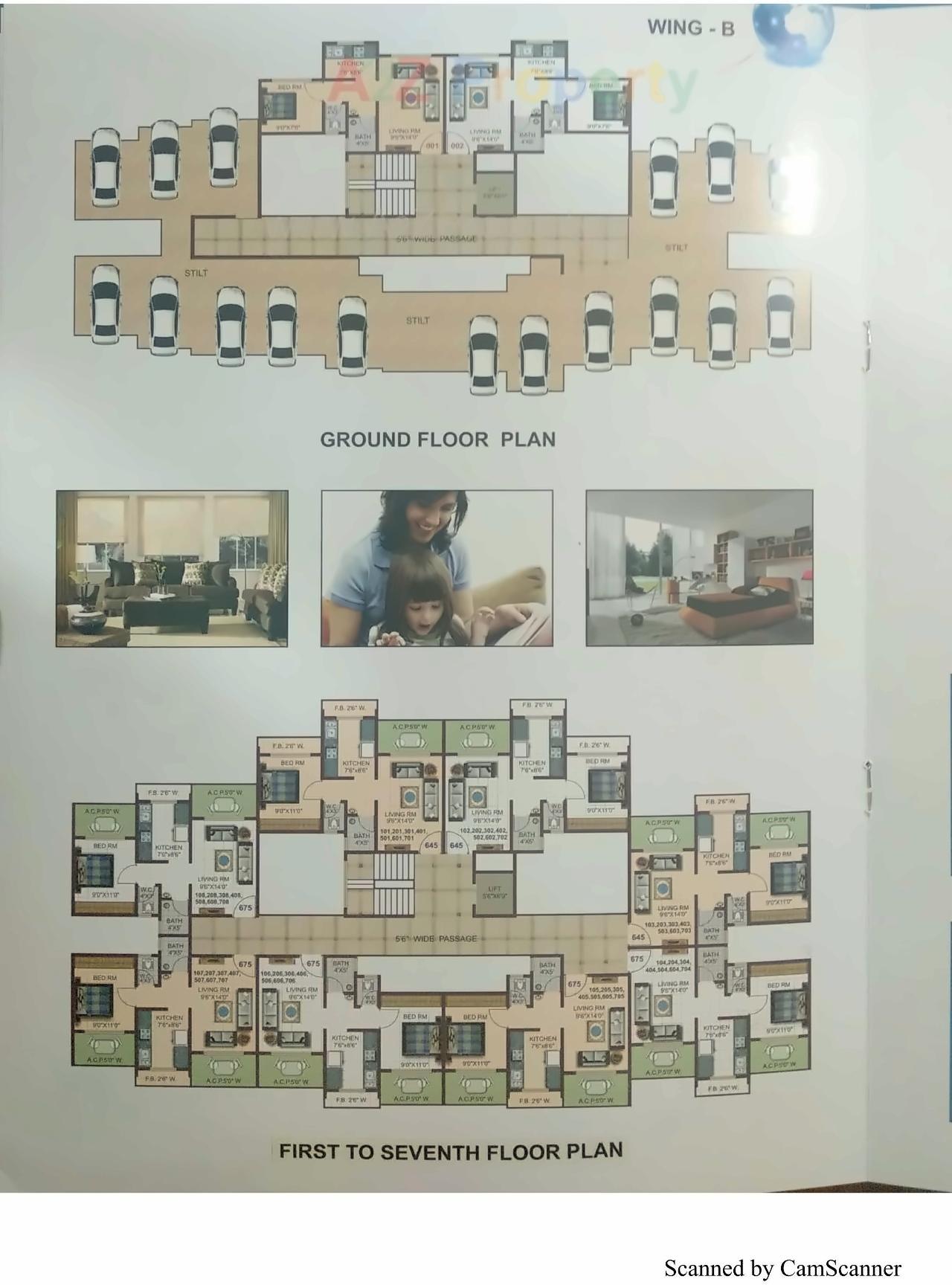 Layout of real estate project Shree Galaxy Heights located at Badlapur-m-cl, Thane, Maharashtra