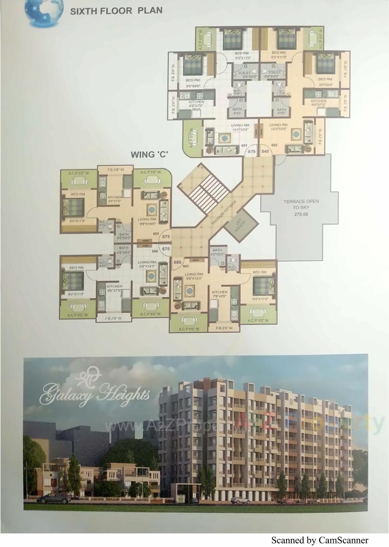 Layout of real estate project Shree Galaxy Heights located at Badlapur-m-cl, Thane, Maharashtra