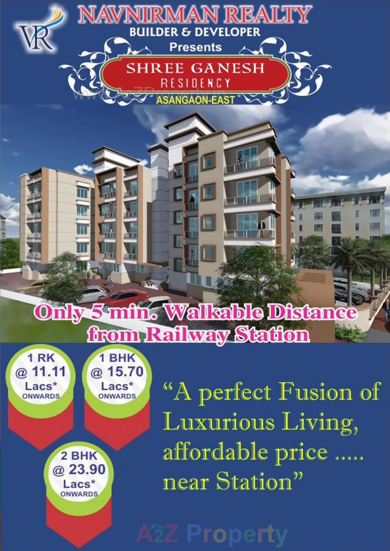 3D Elevation of real estate project Shree Ganesh Residency located at Asangaon-ct, Thane, Maharashtra