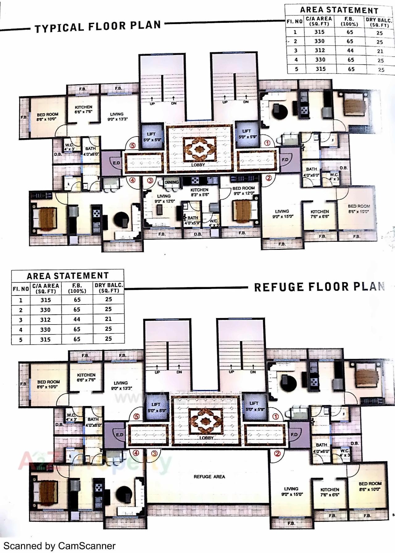Layout of real estate project Shree Vaishnavi Heights located at Thane-m-corp, Thane, Maharashtra