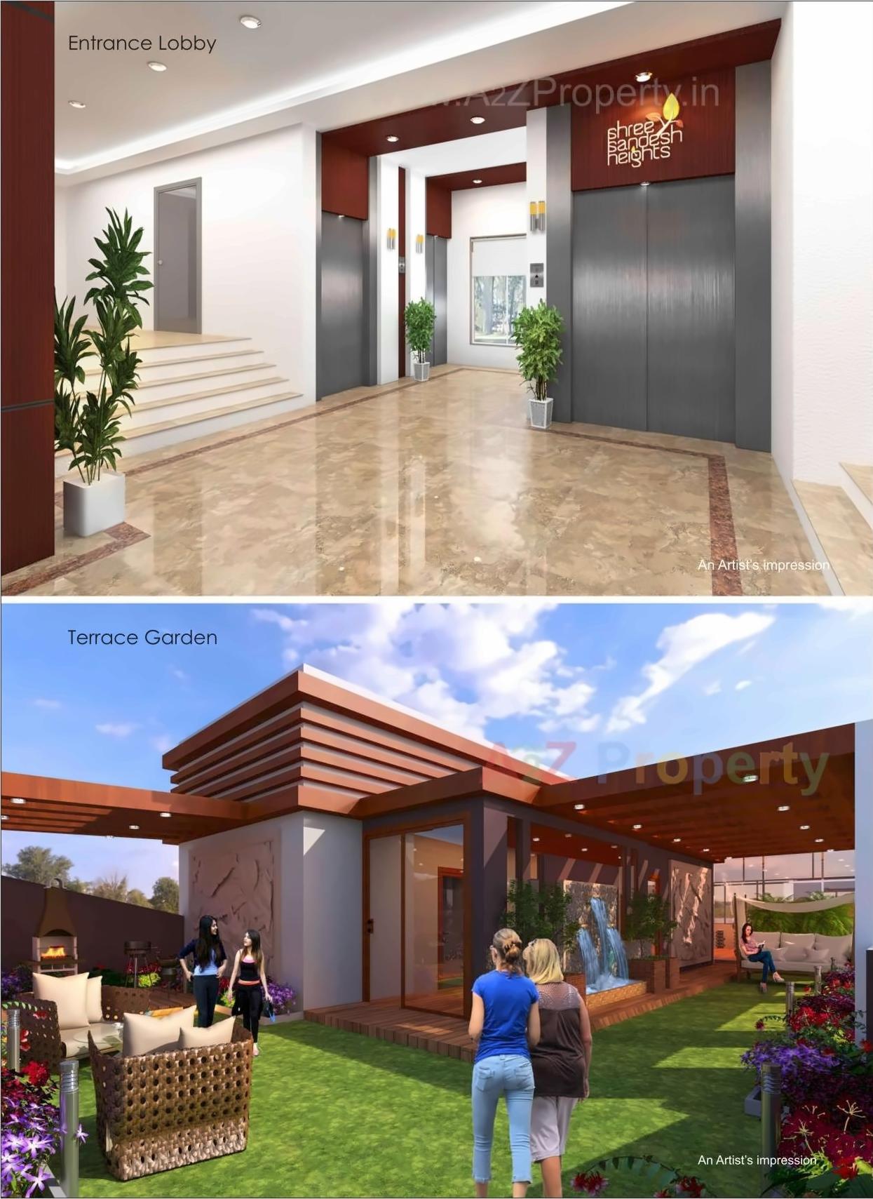 3D Elevation of real estate project Shreesandesh Heights located at Vartaknagar, Thane, Maharashtra