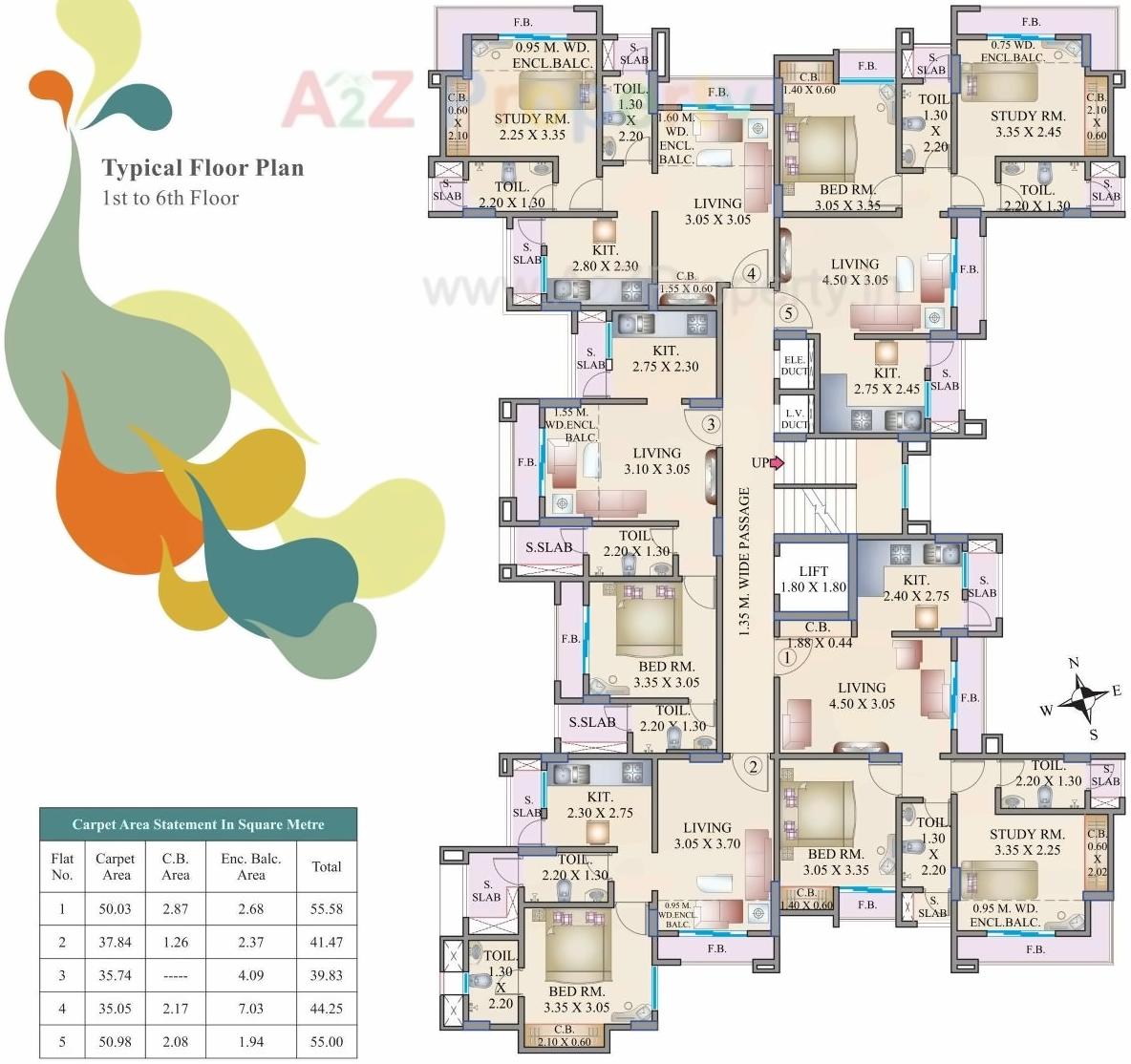 Layout of real estate project Shubham located at Thane-m-corp, Thane, Maharashtra