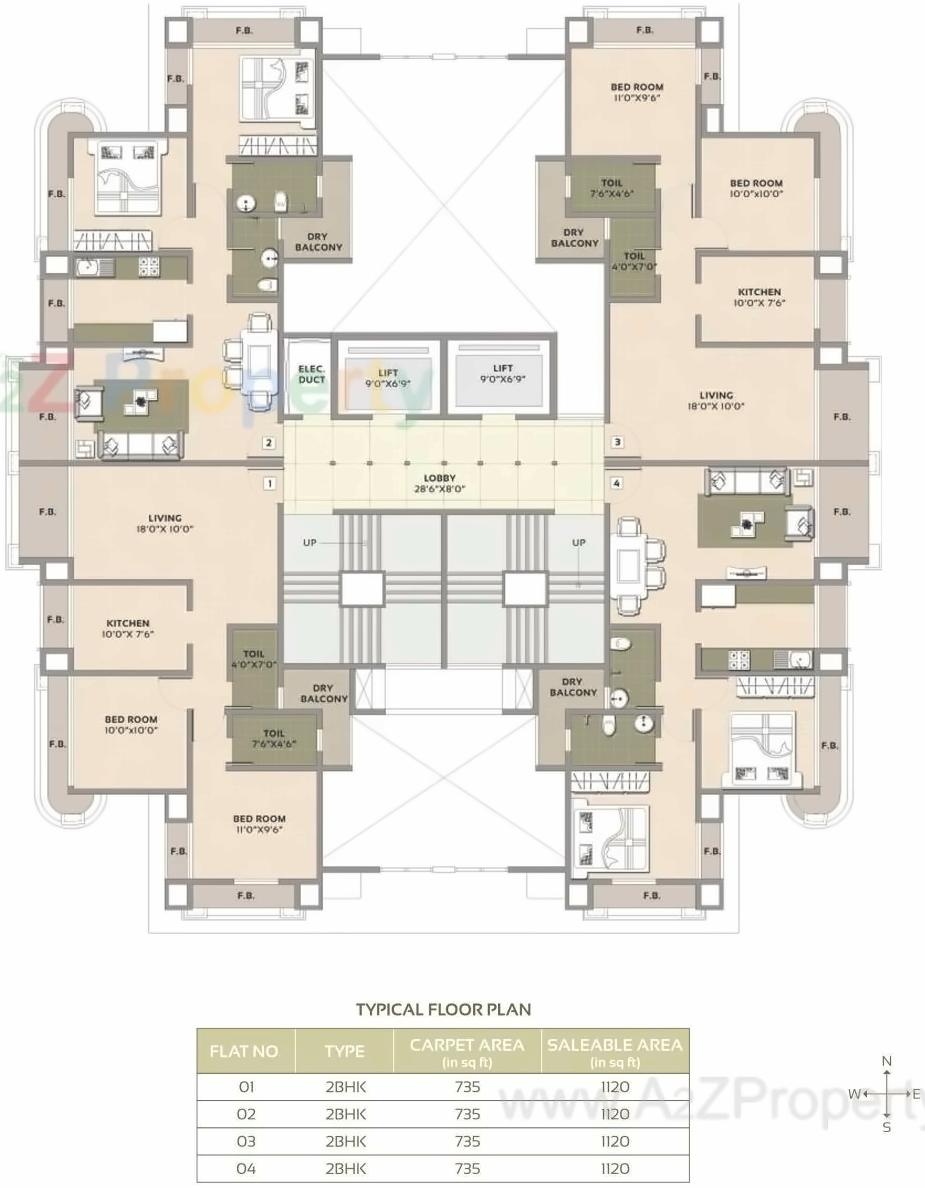 Layout of real estate project Signature Residency located at Thane-m-corp, Thane, Maharashtra