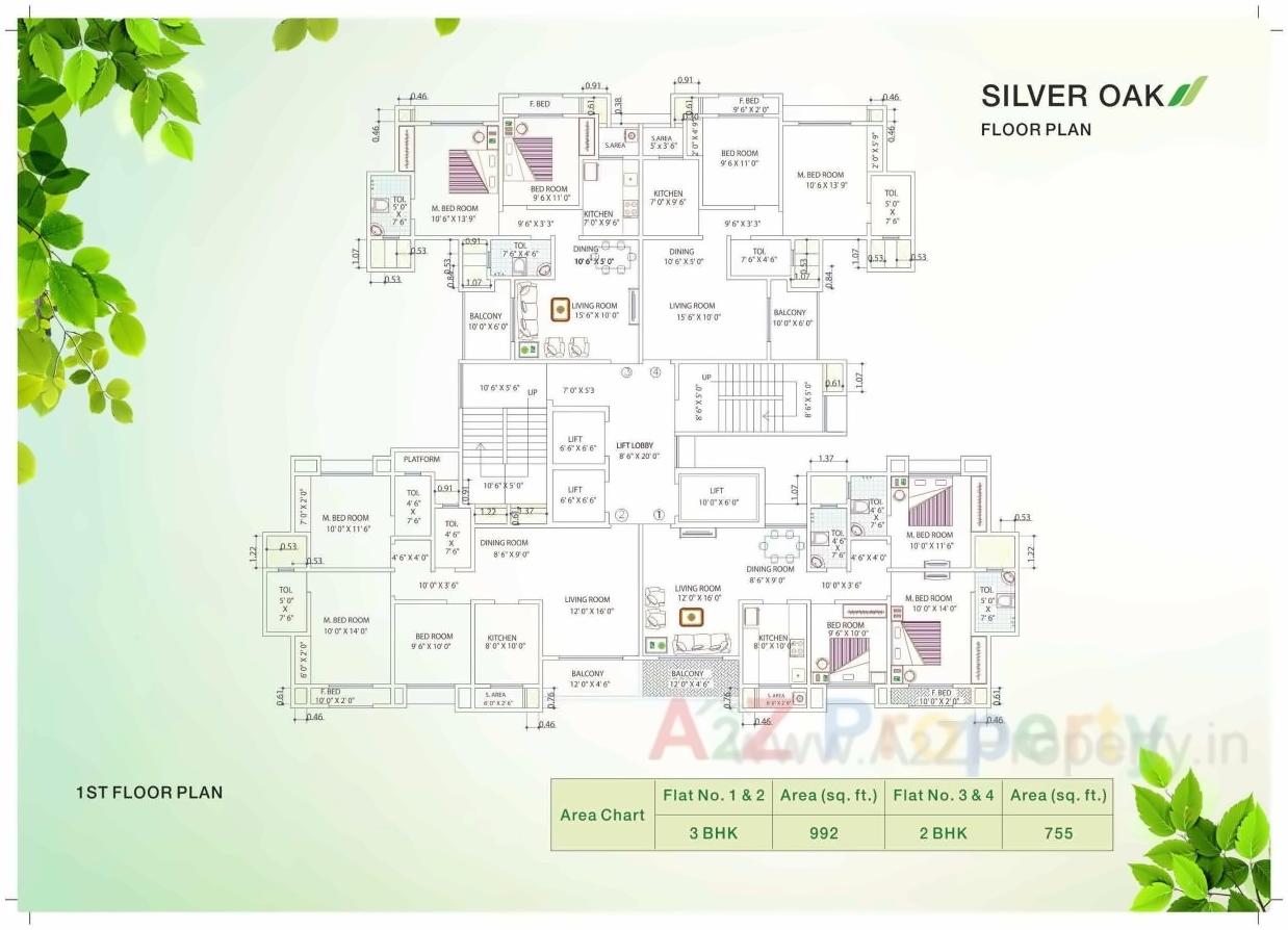 Layout of real estate project Silver Oak At Prestige Residency located at Thane-m-corp, Thane, Maharashtra