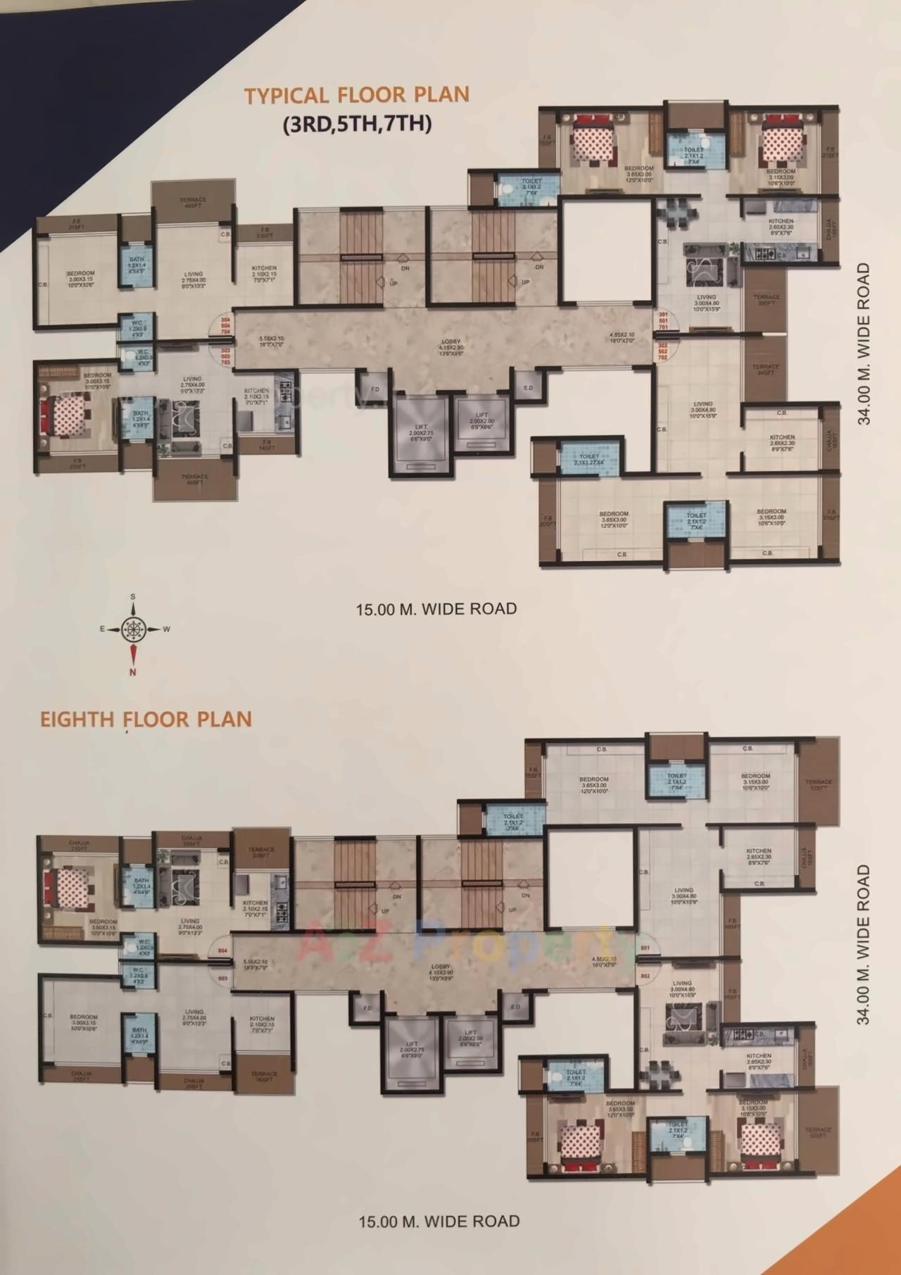 Layout of real estate project Sunshine Heights located at Navi-mumbai-m-corp, Thane, Maharashtra