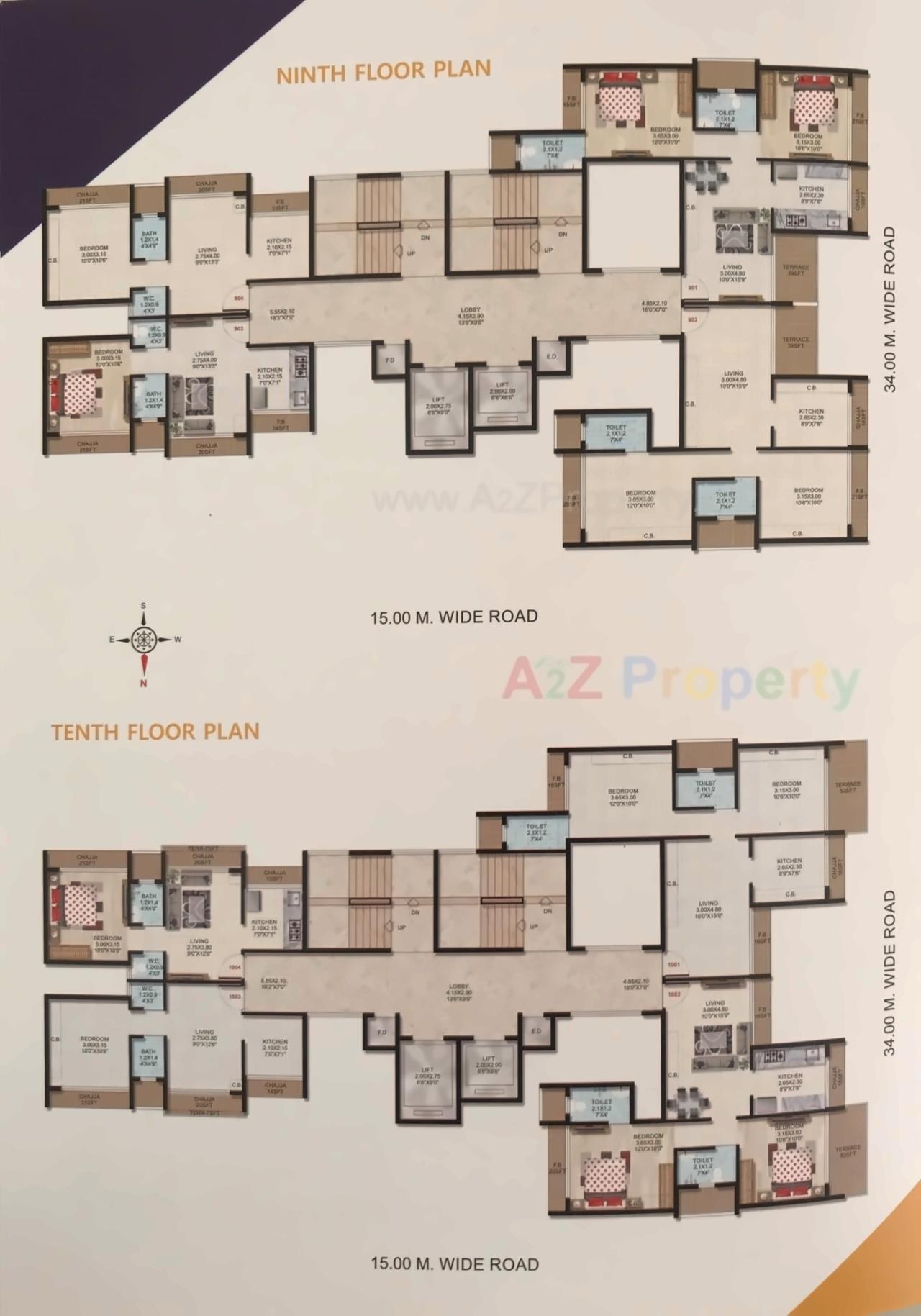 Layout of real estate project Sunshine Heights located at Navi-mumbai-m-corp, Thane, Maharashtra