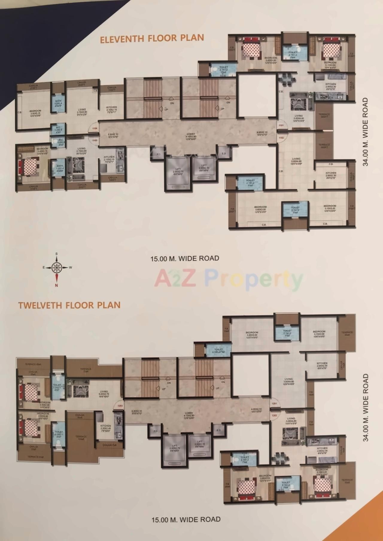 Layout of real estate project Sunshine Heights located at Navi-mumbai-m-corp, Thane, Maharashtra