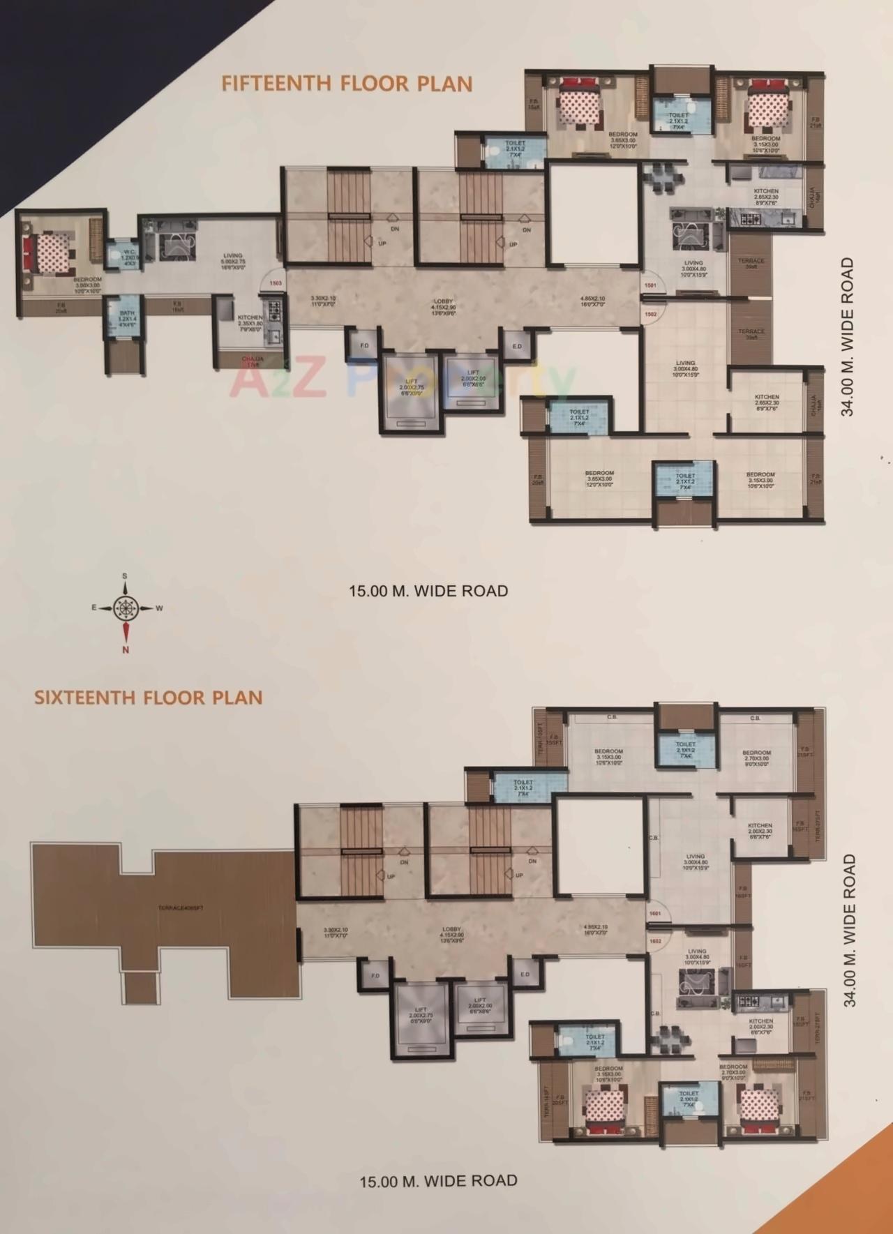 Layout of real estate project Sunshine Heights located at Navi-mumbai-m-corp, Thane, Maharashtra