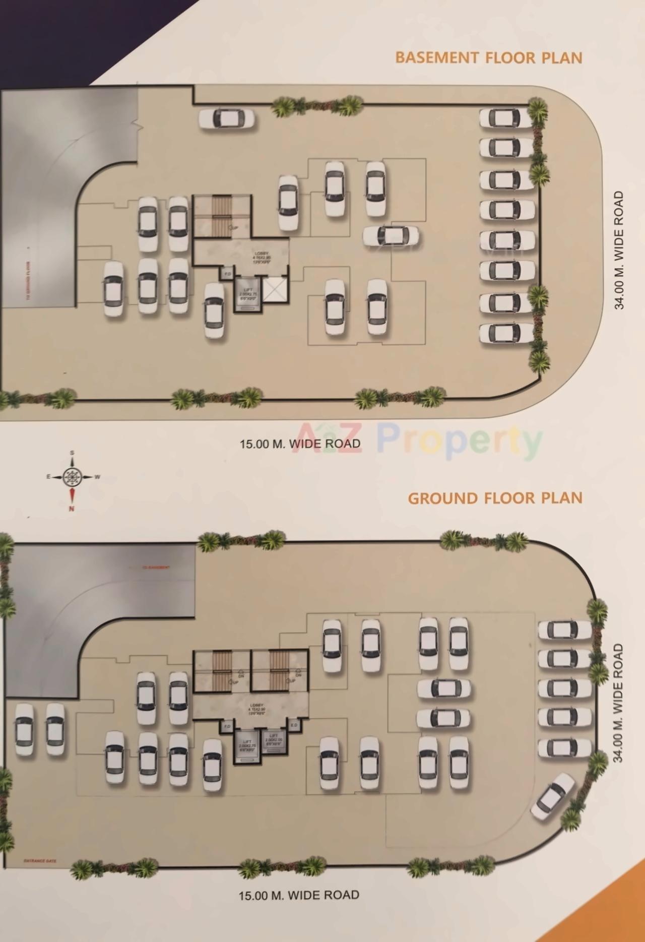 Layout of real estate project Sunshine Heights located at Navi-mumbai-m-corp, Thane, Maharashtra