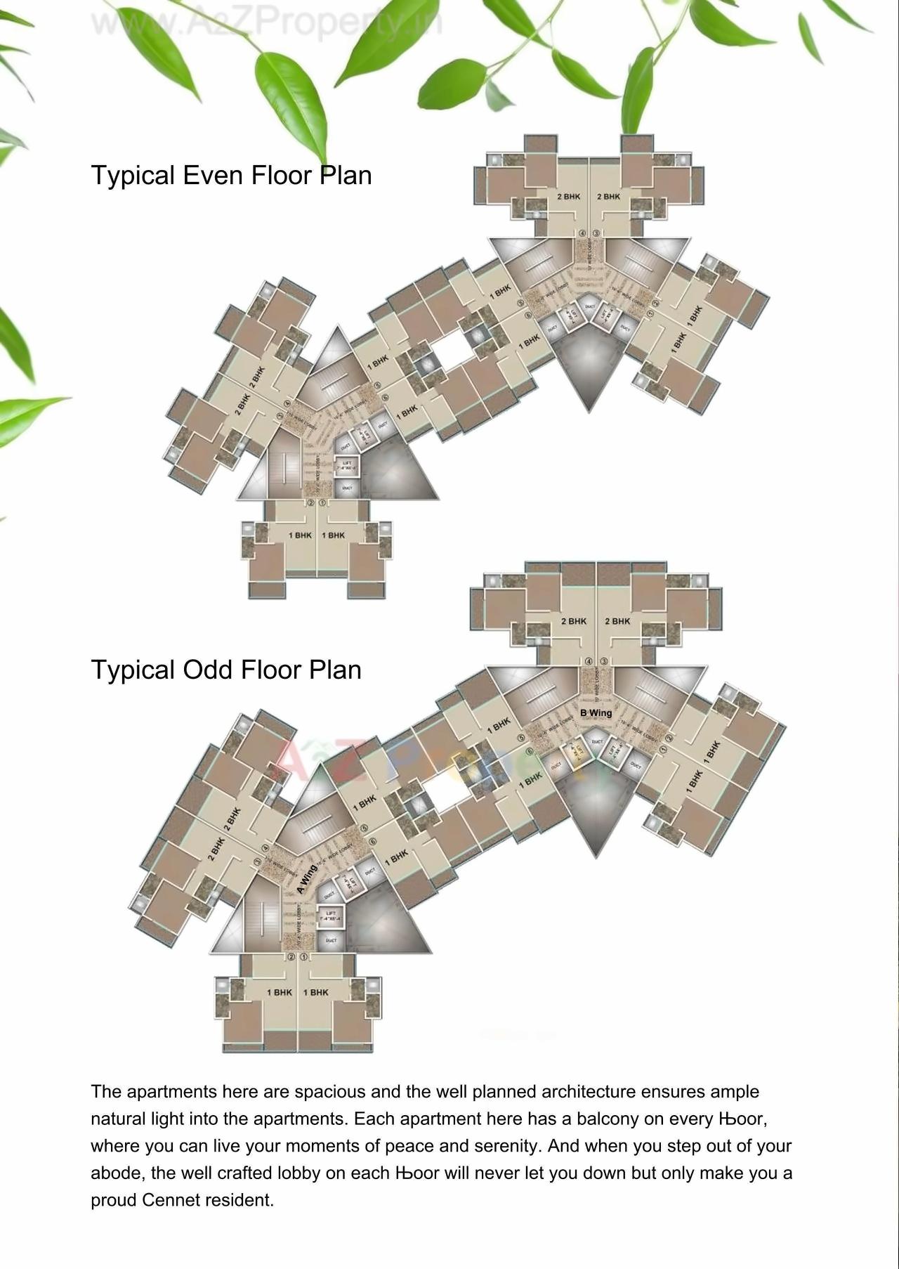 Layout of real estate project The Cennet located at Dombivli, Thane, Maharashtra