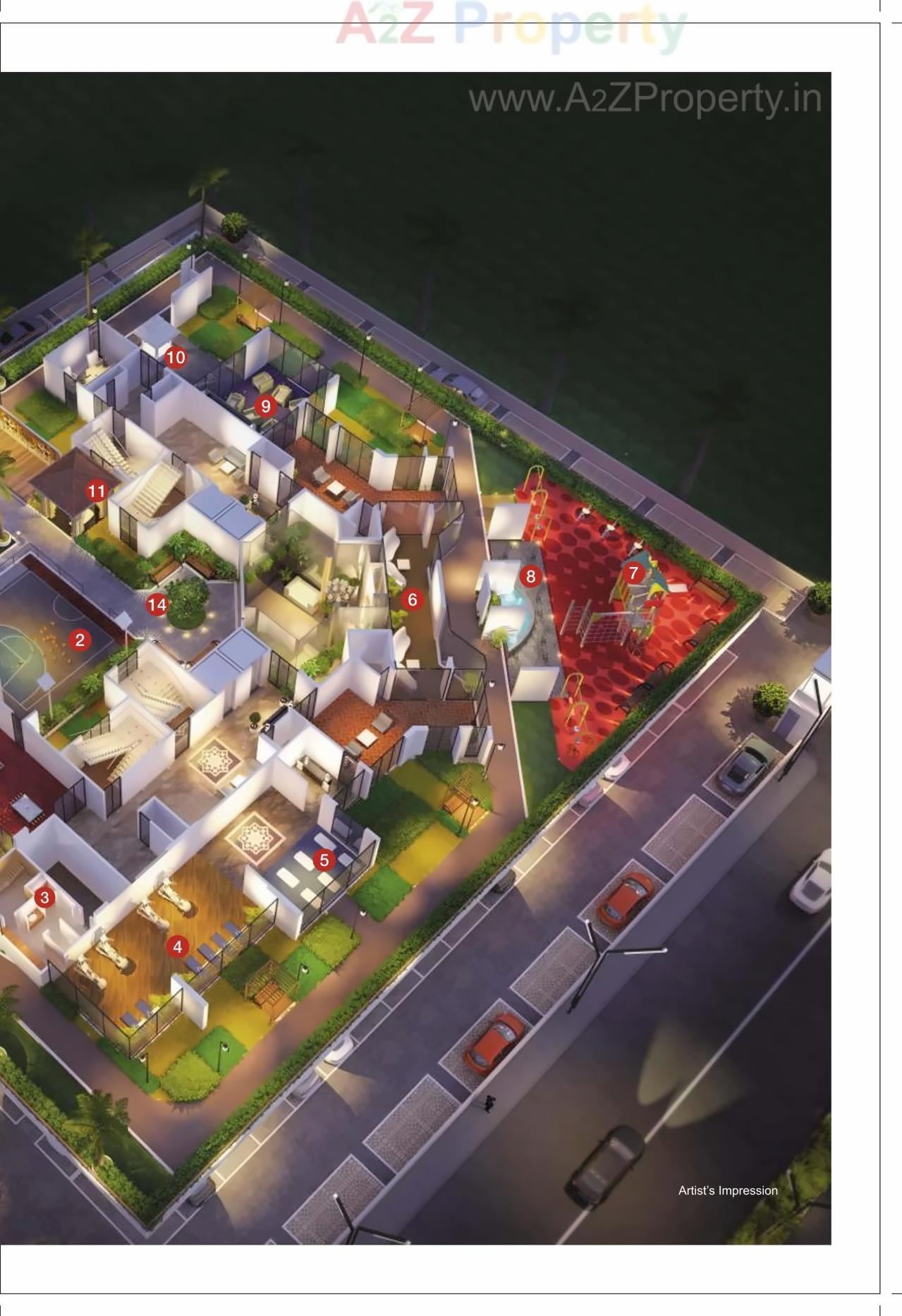 3D Elevation of real estate project The Palms located at Navi-mumbai-m-corp, Thane, Maharashtra