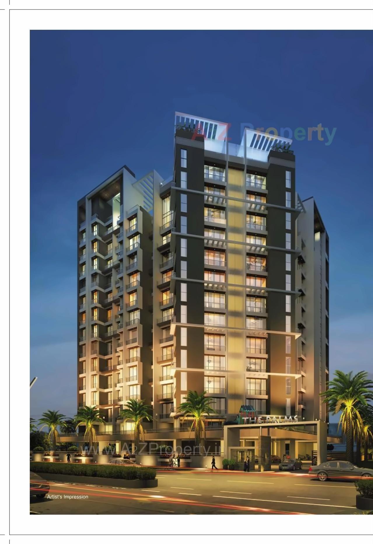 3D Elevation of real estate project The Palms located at Navi-mumbai-m-corp, Thane, Maharashtra