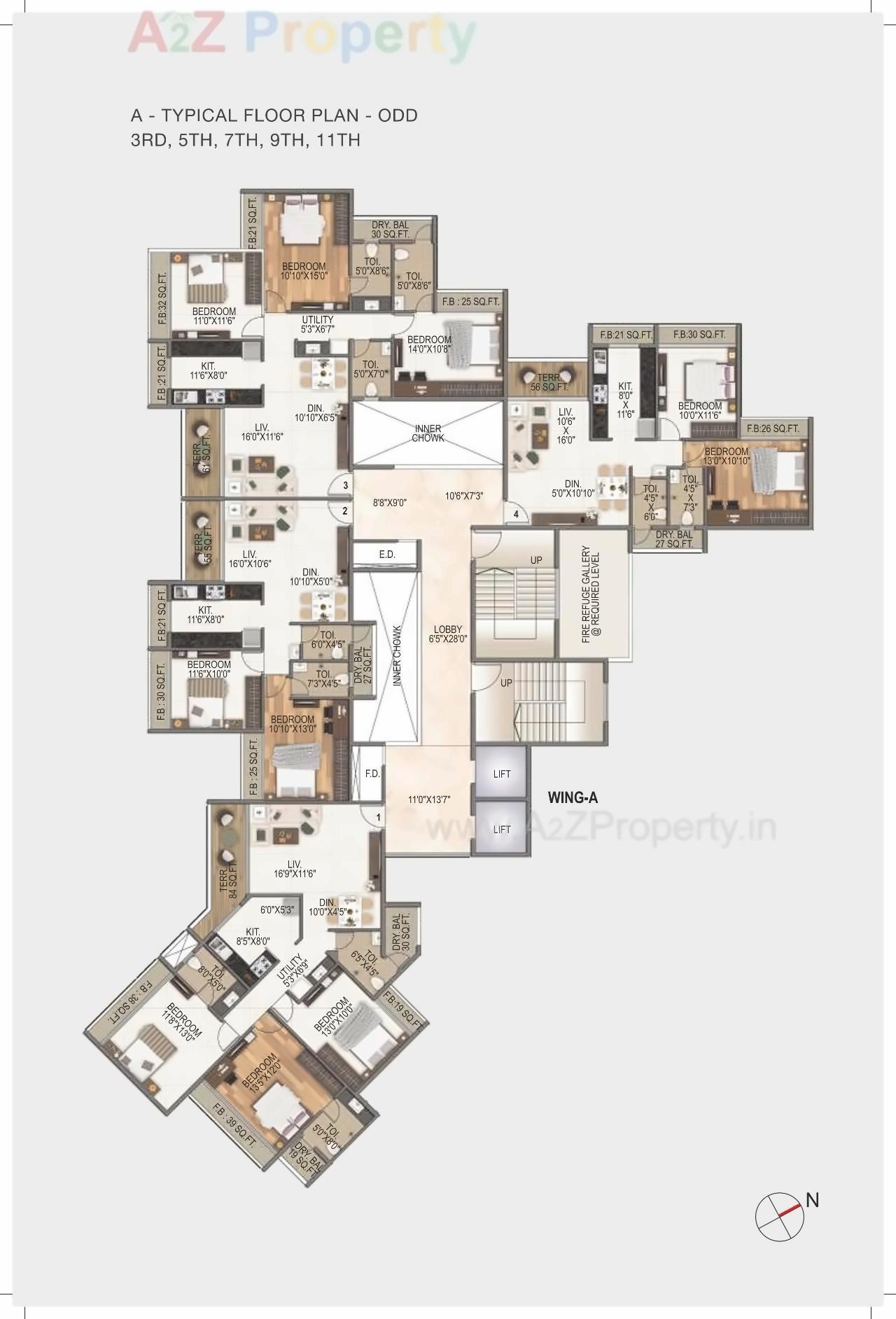 Layout of real estate project The Palms located at Navi-mumbai-m-corp, Thane, Maharashtra
