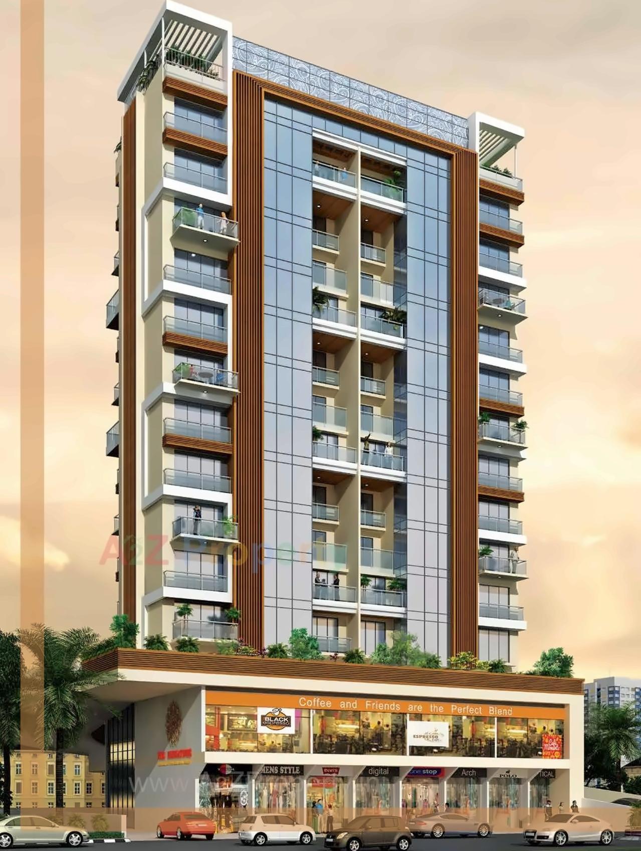 3D Elevation of real estate project The Signature located at Navi-mumbai-m-corp, Thane, Maharashtra