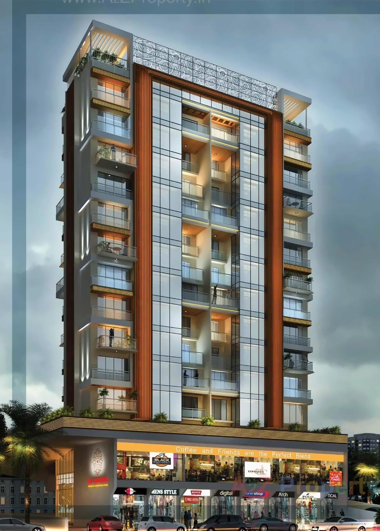 3D Elevation of real estate project The Signature located at Navi-mumbai-m-corp, Thane, Maharashtra