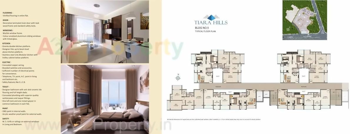 Layout of real estate project Tiara Hills  3, located at Mirabhayandar-m-corp, Thane, Maharashtra