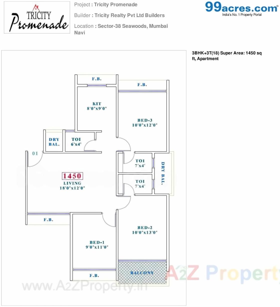 of real estate project Tricity Promenade located at Navi-mumbai-m-corp, Thane, Maharashtra