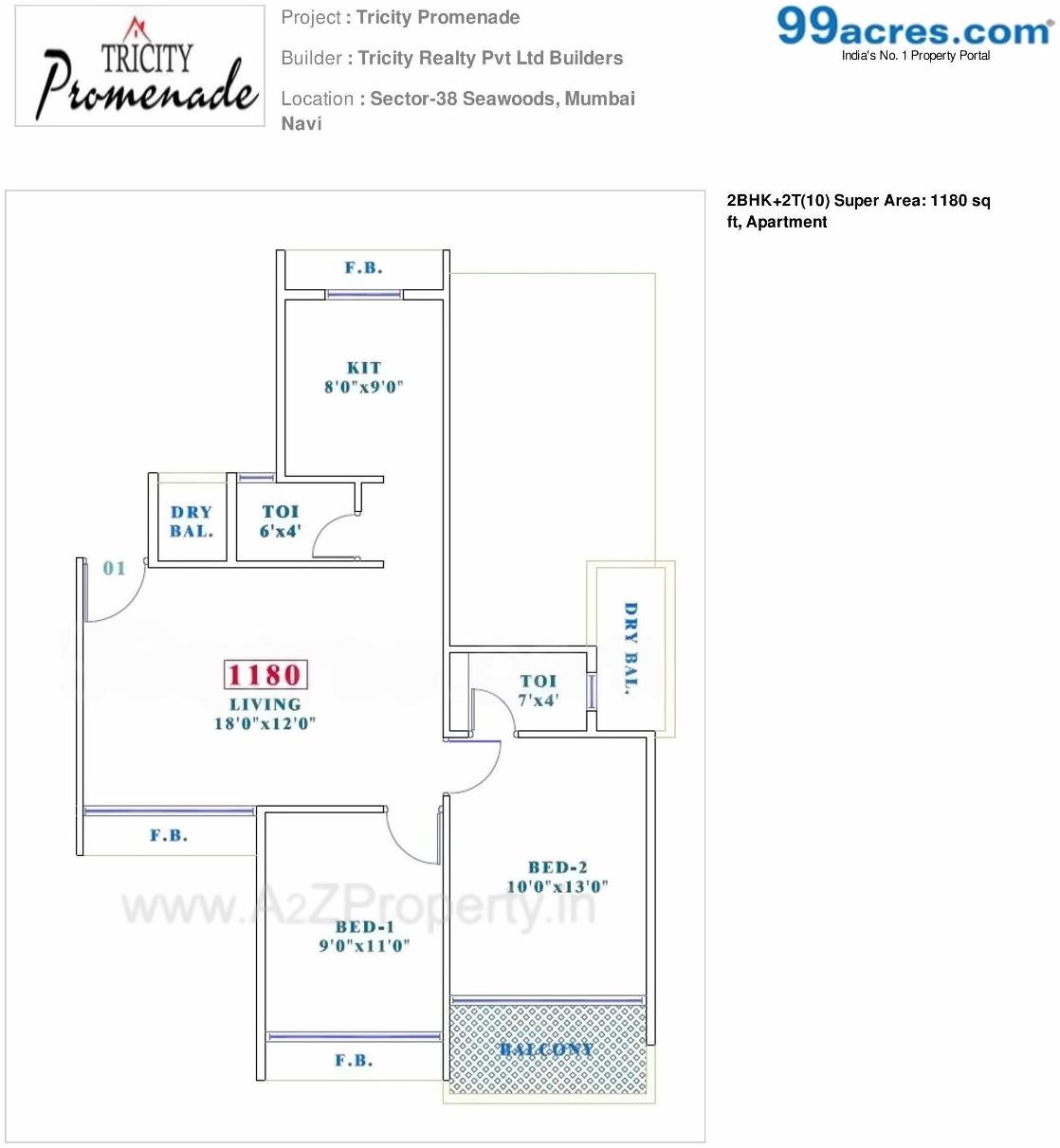  of real estate project Tricity Promenade located at Navi-mumbai-m-corp, Thane, Maharashtra
