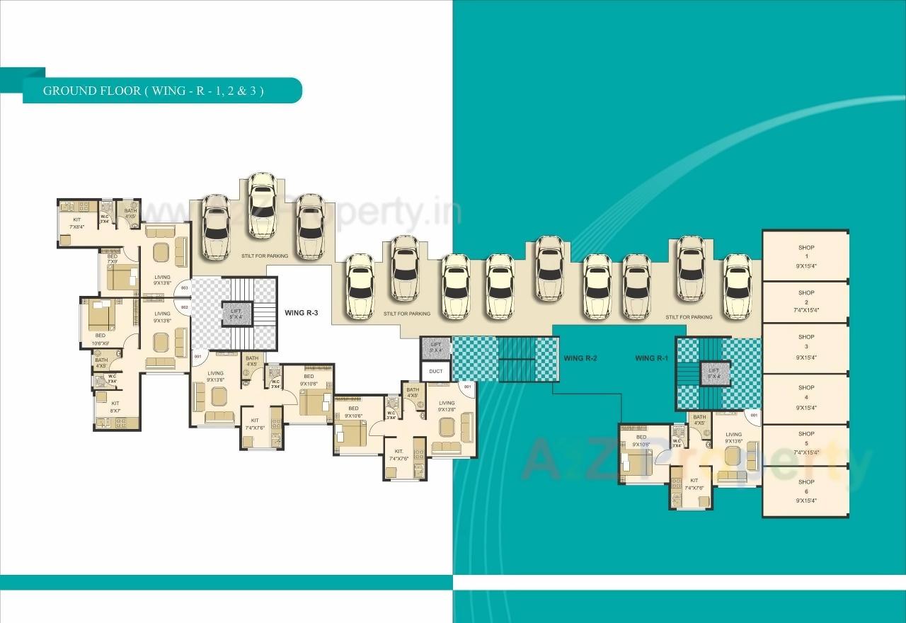Layout of real estate project Trinity Galaxy R1 R located at Badlapur-m-cl, Thane, Maharashtra