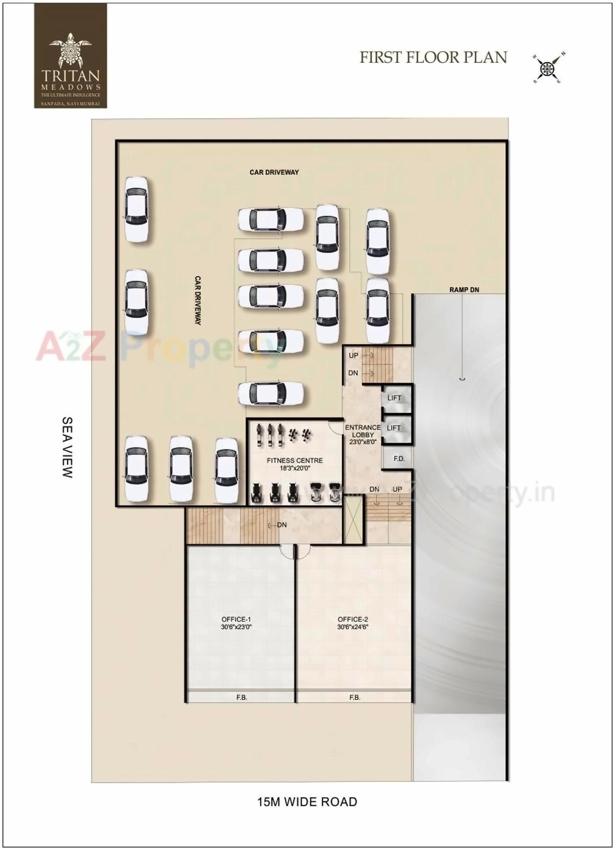 Layout of real estate project Tritan Meadows located at Navi-mumbai-m-corp, Thane, Maharashtra
