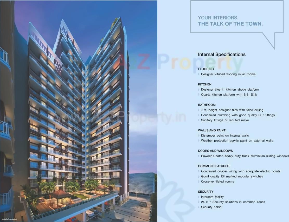 3D Elevation of real estate project Triveni Majesta located at Adharwadi, Thane, Maharashtra