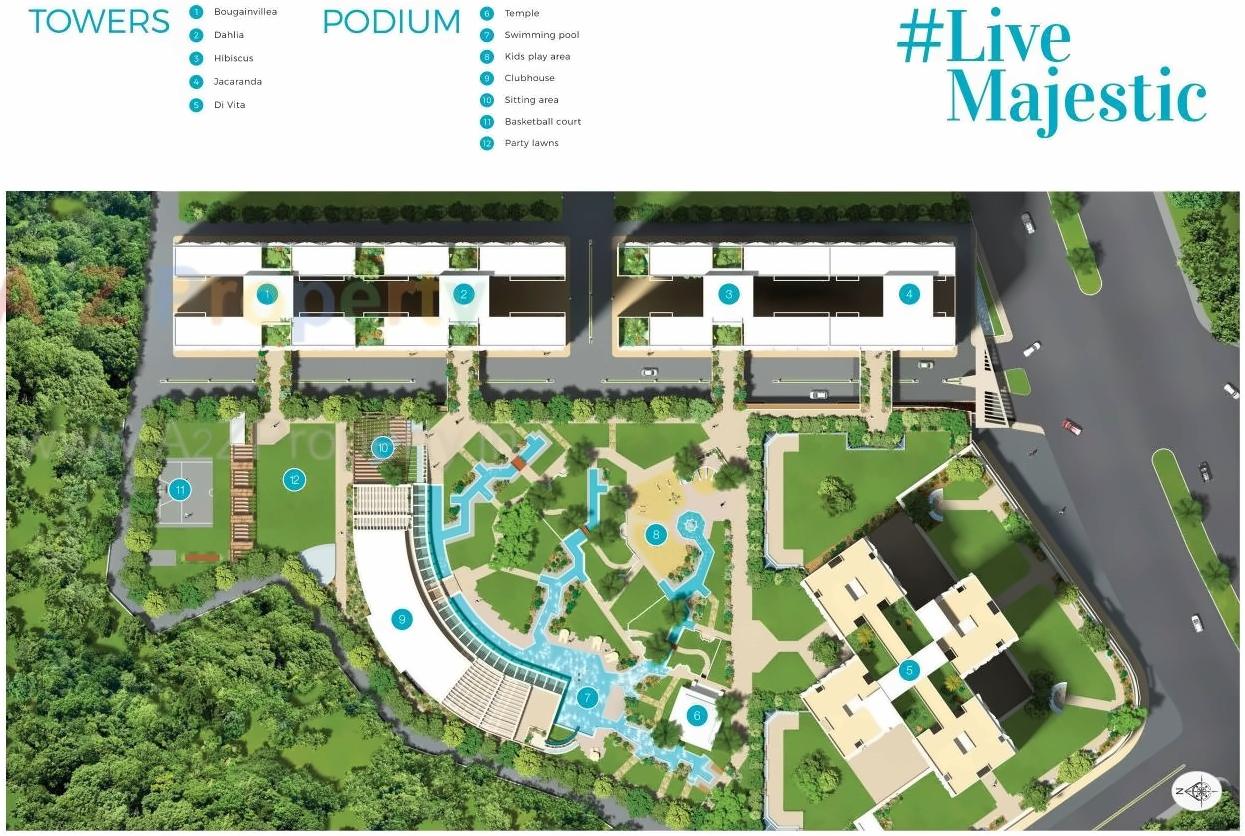 Layout of real estate project Tropical Lagoon    Jacaranda located at Thane-m-corp, Thane, Maharashtra