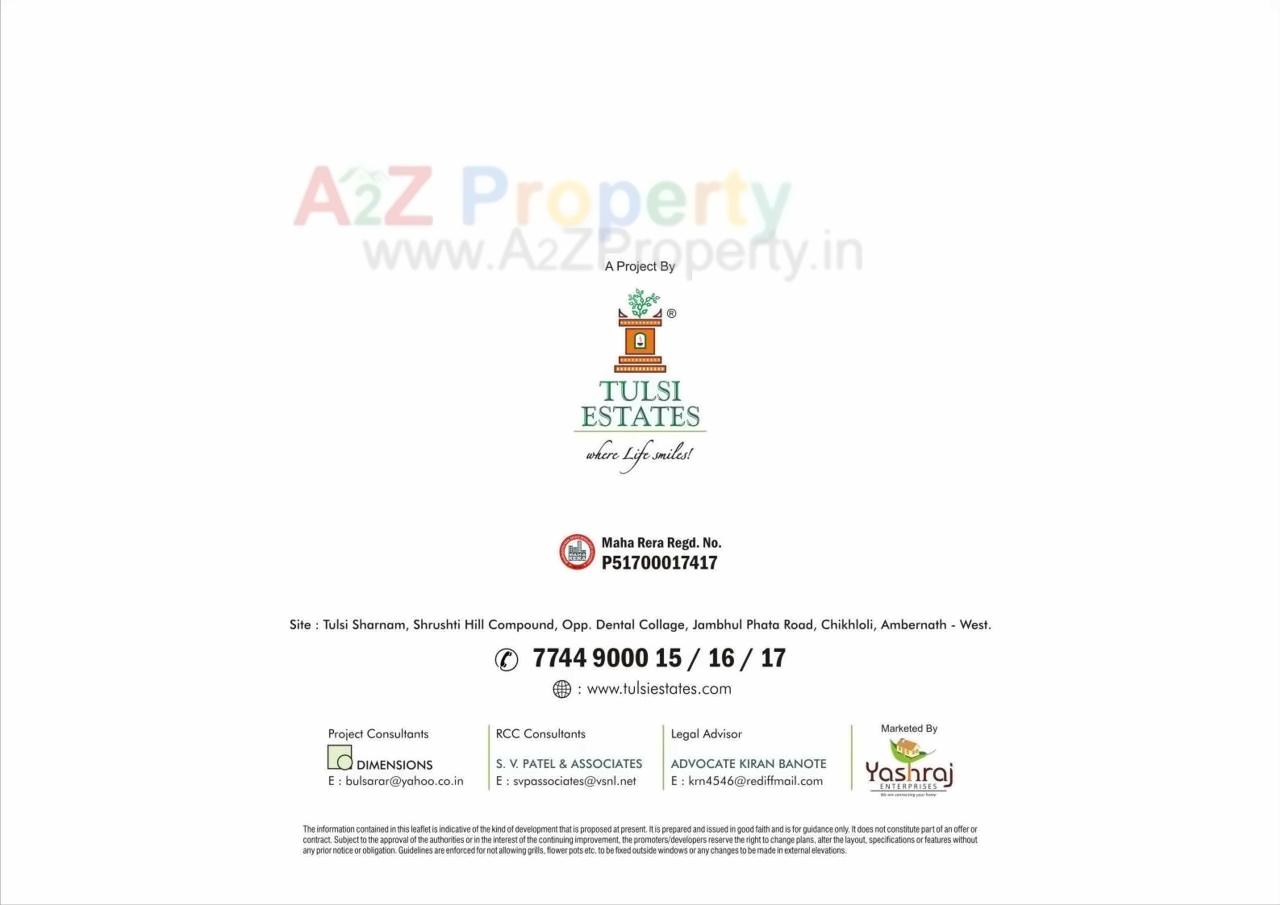  of real estate project Tulsi Sharnam located at Ambarnathm-cl, Thane, Maharashtra