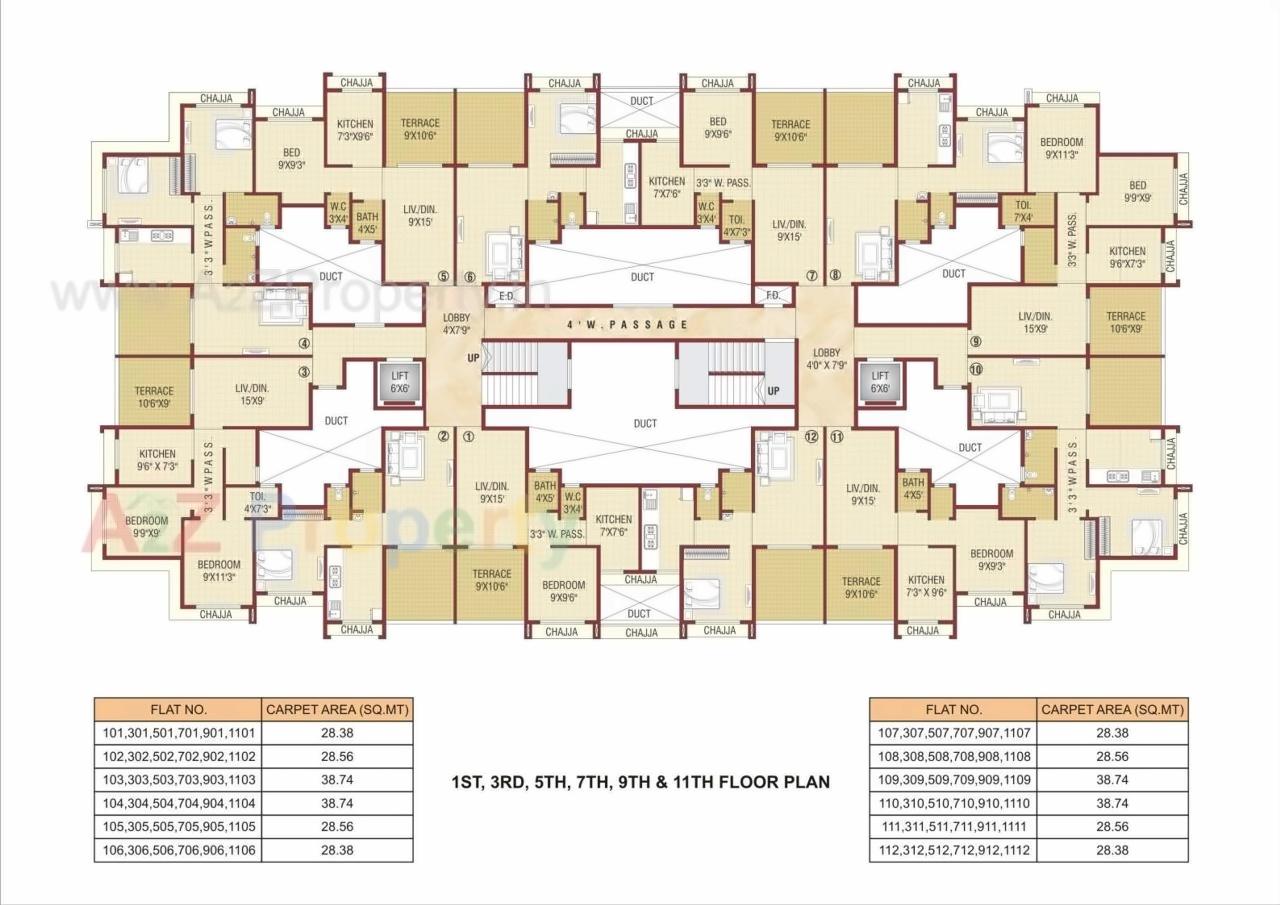 Layout of real estate project Tulsi Sharnam located at Ambarnathm-cl, Thane, Maharashtra
